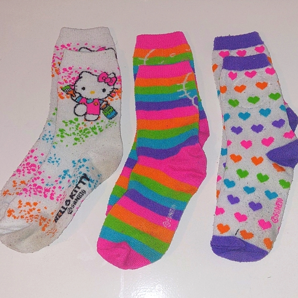 3-Set of Hello Kitty Socks